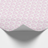 Pink Tourmaline gemstone hartlijnpatroon Cadeaupapier (Hoek)