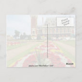 Pink Town Hall, Calais, Franse bloemen Briefkaart (Achterkant)