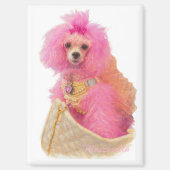 pink toy poodle magnet, pink poodle, refrigerator magneet (Voorkant)