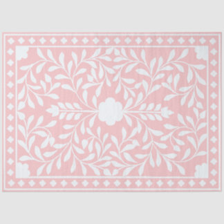 Pink Traditional Bone Inlay Decoupage Paper Tissuepapier