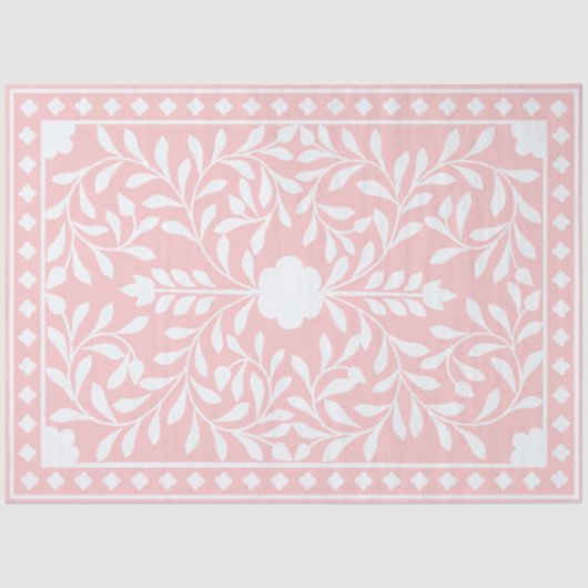 Pink Traditional Bone Inlay Decoupage Paper Tissuepapier (Voorkant)