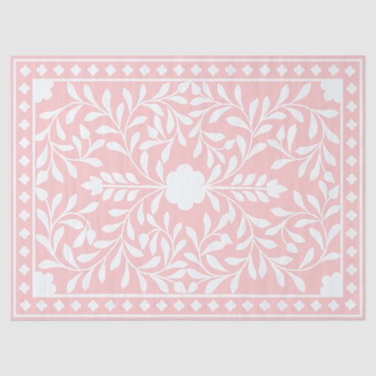 Pink Traditional Bone Inlay Decoupage Paper Tissuepapier (Voorkant)