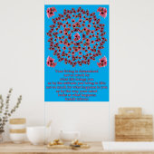 PINK TREE BELLS MANDALA 1 POSTER (Keuken)