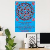 PINK TREE BELLS MANDALA 1 POSTER (Thuiskantoor)