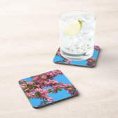 Pink Tree Blossom and Blue Sky Photo Bier Onderzetter (Rechterzijde)