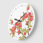 Pink Tree Blossoms Wall Clock Grote Klok (Hoek)
