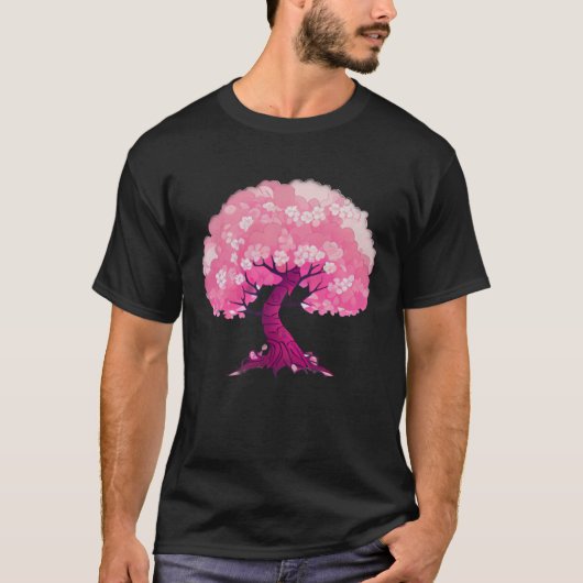 Pink tree of life cherry blossom t-shirt (Voorkant)