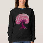 Pink tree of life cherry blossom trui (Voorkant)