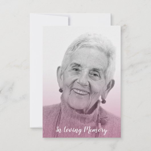 Pink Trendy Transparency Effect Funeral Dear Ones Save The Date (Voorkant)