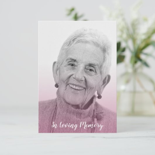 Pink Trendy Transparency Effect Funeral Dear Ones Save The Date (Staand voorkant)