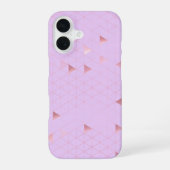 Pink Triangle Geometric Pattern iPhone 16 Hoesje (Achterkant)