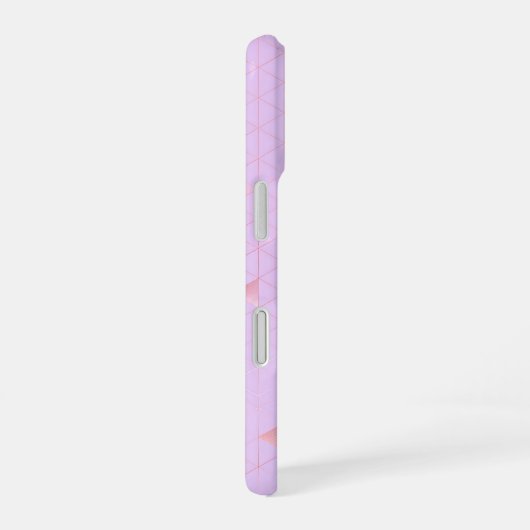 Pink Triangle Geometric Pattern iPhone 16 Hoesje (Rechterkant)