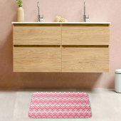 Pink Triangles Pattern Bath Mat