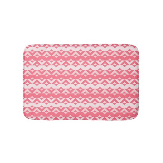 Pink Triangles Pattern Bath Mat (Voorkant)