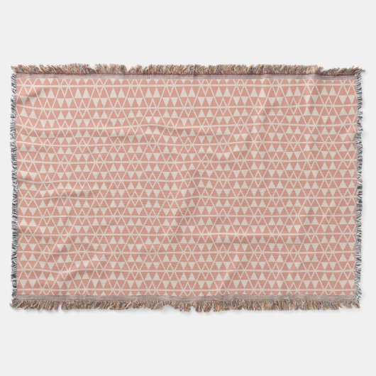 Pink Triangles Pattern Throw Blanket Deken (Voorkant)