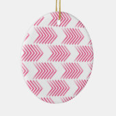 Pink Tribal Arrow Patroon Keramisch Ornament (Rechts)