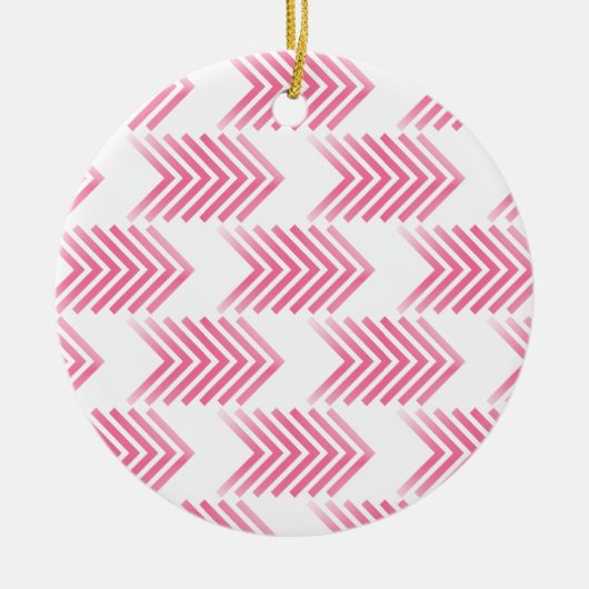 Pink Tribal Arrow Patroon Keramisch Ornament (Voorkant)