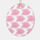 Pink Tribal Arrow Patroon Keramisch Ornament (Links)