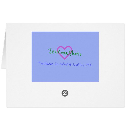 PINK TRILLIUM GREETING CARD (Achterkant Horizontaal)