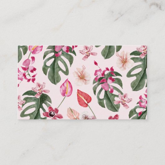 Pink Tropical Books Kaart (Achterkant)