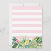 Pink Tropical Floral Aloha Luau Birthday Party Kaart (Achterkant)