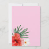 Pink Tropical Floral Graduation Party uitnodiging (Achterkant)