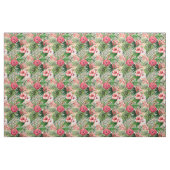 Pink Tropical Flowers Stof (Fat Quarter)