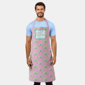 Pink Tropical Island Palm All-Over Print Schort (Gedragen)