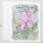 PINK TROPICAL ORCHID  LETTERHEAD GEPERSONALISEERD BRIEFHOOFD (Voorkant / Achterkant)