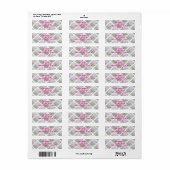 PINK TROPICAL ORCHID RETURN ADRES ETIKETTERS ETIKET (Full Sheet)