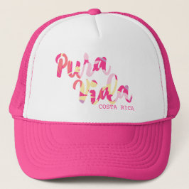 Pink Tropical "Pura Vida" Costa Rica Souvenir Trucker Pet