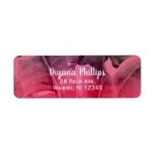 Pink Tropical Summer Palm Leaves Luau Party Etiket (Voorkant)