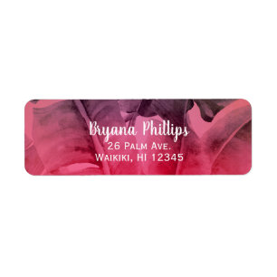 Pink Tropical Summer Palm Leaves Luau Party Etiket