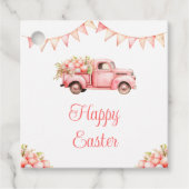 Pink Truck Easter Egg Hunt Bedankjes Labels (Voorkant)