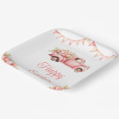 Pink Truck Easter Egg Hunt Papieren Bordje (Gebogen)