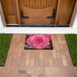Pink Tuberous Begonia Floral Welcome Deurmat