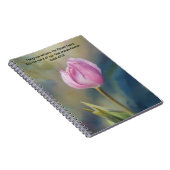Pink Tulip Bible Verse Faith Prayer Journal Notitieboek (Rechterzijde)