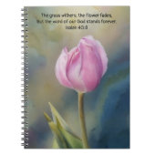 Pink Tulip Bible Verse Faith Prayer Journal Notitieboek (Voorkant)
