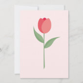 Pink Tulip Bridesmaid Thank You Card Kaart (Voorkant)