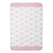 Pink Tulip Floral Minimalistisch Eenvoudig meisje Badmat (Voorkant Verticaal)