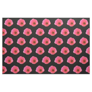 Pink Tulip Floral Patterned Fabric Stof