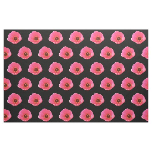 Pink Tulip Floral Patterned Fabric Stof (Fat Quarter)