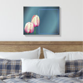 Pink Tulip Flowers Lijst Creëer Uw eigen foto Canvas Afdruk (Insitu (Slaapkamer))