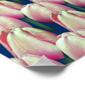 Pink Tulip Flowers Patroon Poster (Hoek)