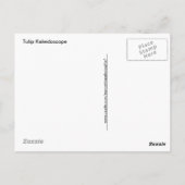 Pink Tulip Kaleidoscope Patroon Briefkaart (Achterkant)