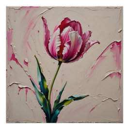 pink tulip perfect poster