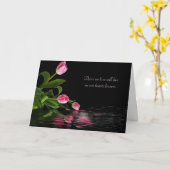 Pink Tulip reflectie voor sympathie Kaart (Gele Bloem)