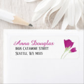 Pink Tulip Retour Adres Label Sheet (Insitu)