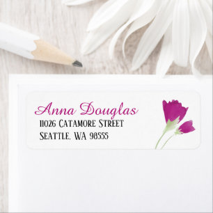 Pink Tulip Retour Adres Label Sheet