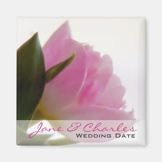 Pink Tulip · Save the Date Magnet (Voorkant)